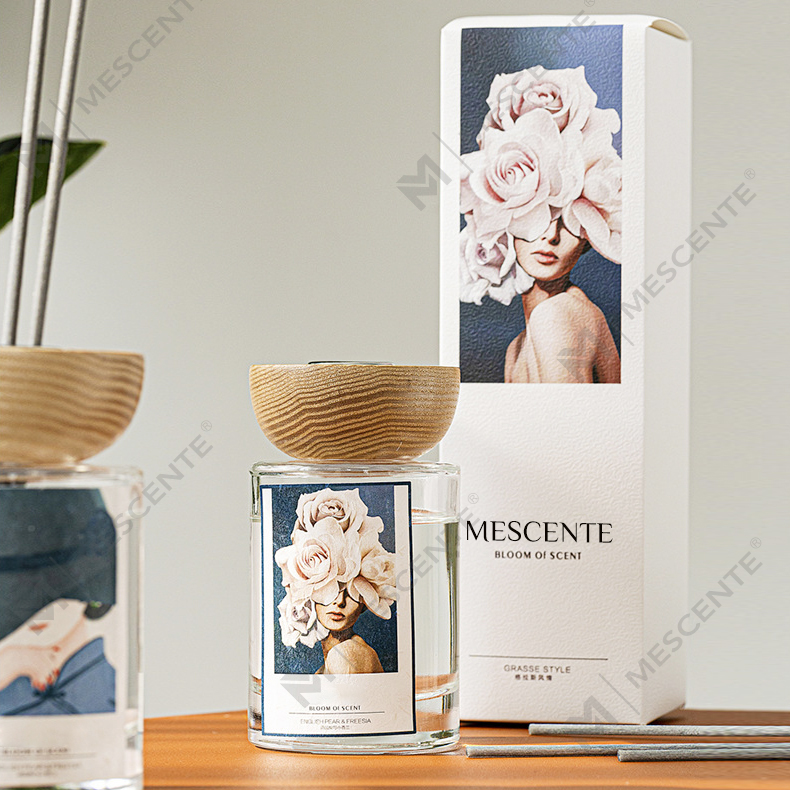 M&Scent 卸売プライベート ラベル ガラス ボトル スティック リード ディフューザー セット ストッパー付き