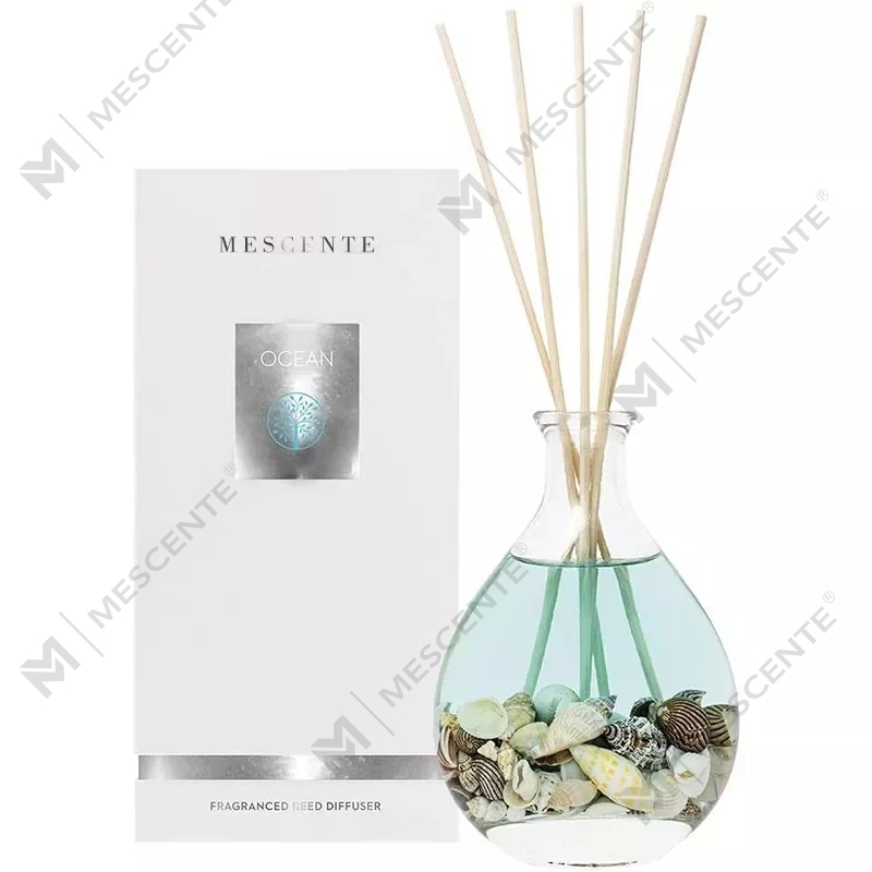 M&Scent 卸売高級プライベート ラベル ガラス ボトル籐スティック リード ディフューザー セット ストッパー付き