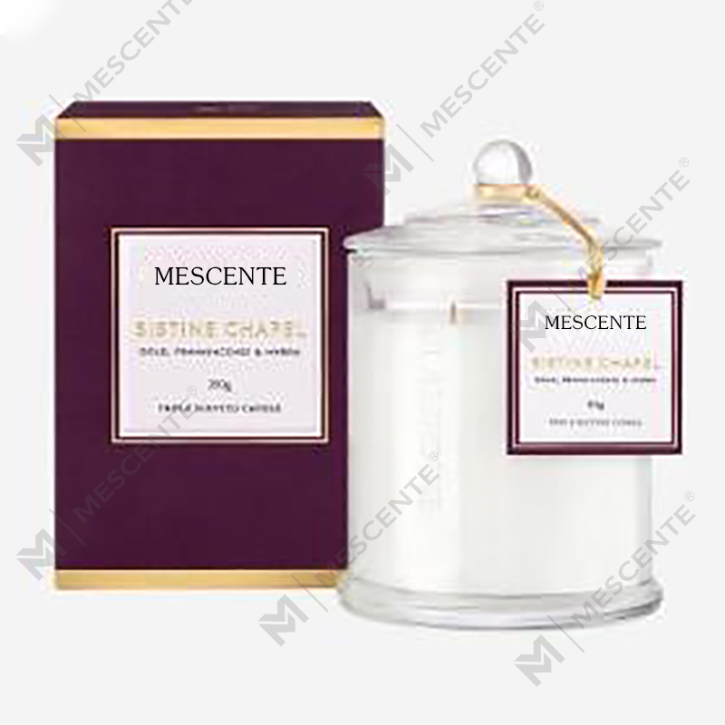 M&Scent 卸売高級カスタムプライベートラベルクリスマスドーム型ジャー香り付きソイキャンドル蓋付き