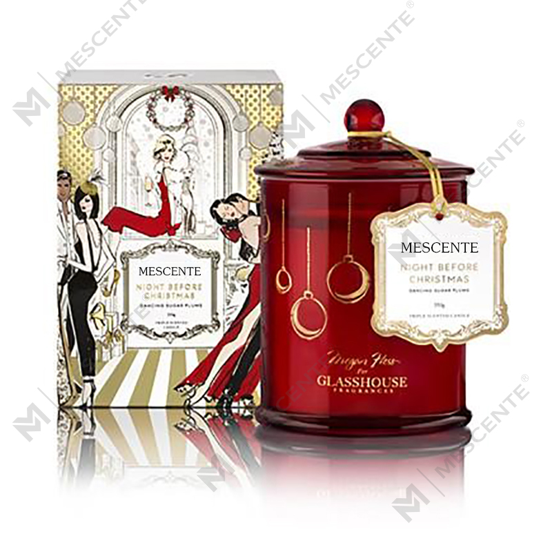M&Scent 卸売高級カスタムプライベートラベルクリスマスドーム型ジャー香り付きソイキャンドル蓋付き